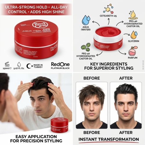 Red One Red Aqua Hair Wax Full Force Maximum Control - 150ml